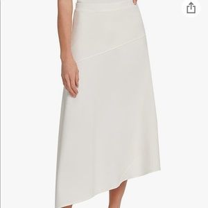 NEW! DKNY Womens Panel Asymmetrical Skirt, Ivory color, Womens Large, NWT